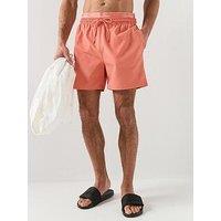 Calvin Klein Essential Double Waistband Medium Swim Shorts - Orange