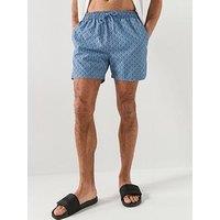 Calvin Klein Essential All Over Emblem Medium Swim Shorts - Blue