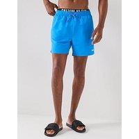 Calvin Klein Intense Power Double Waistband Medium Swim Shorts - Bright Blue