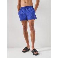 Calvin Klein Graphic Mono Logo Short Swim Shorts - Bright Blue