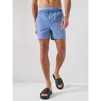 Calvin Klein Essential Double Waistband Medium Swim Shorts - Blue