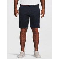 Tommy Hilfiger Big & Tall Denton Essential Twill Belted Chino Shorts - Navy