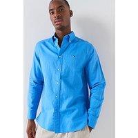 Tommy Hilfiger Regular Fit Linen Blend Shirt - Blue