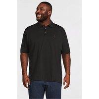 Tommy Hilfiger Big & Tall 1985 Regular Fit Polo Shirt - Black