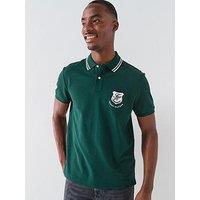Tommy Hilfiger Retro Sports Crest Badge Polo Shirt - Green