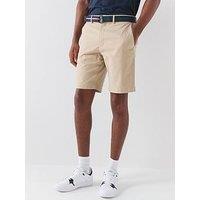 Tommy Hilfiger Denton Essential Twill Belted Chino Shorts - Light Beige