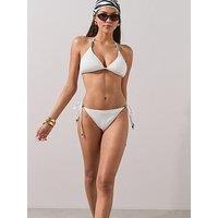 The Very Collection Trim Halter Tie Bikini Briefs - White