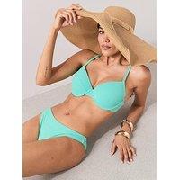 The Very Collection Lurex Underwire Bikini Top - Green