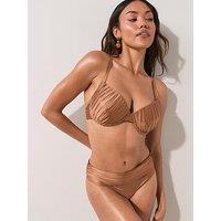 The Very Collection High Waisted Folded Bikini Brief - Natural