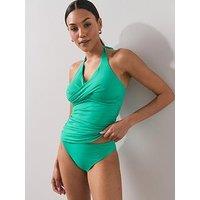 The Very Collection Shape Scuplting Ruched Halter Tankini