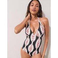 The Very Collection Plunge Halter Shapewear Swimsuit