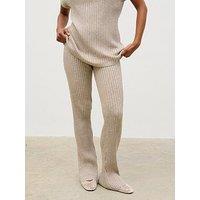 Pretty Lavish Dionne Knit Trousers - Taupe Marl