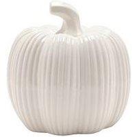 Country Living White Tall Pumpkin Ornament Set Of 2
