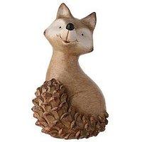 Country Living Wood Effect Resin Fox - Large