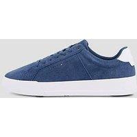 Tommy Hilfiger Th Court Suede Trainer - Blue
