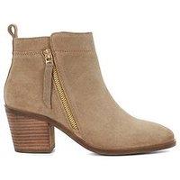 Dune London Wide Fit Pacing Side Zip Ankle Boot - Beige