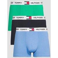 Tommy Hilfiger 3 Pack Heritage Cotton Badge Trunks - Assorted