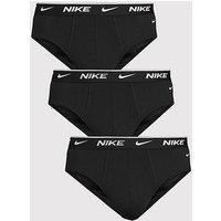 Nike Cotton Stretch 3 Pack Briefs - Black