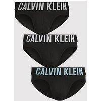 Calvin Klein Underwear 3 Pack Intense Power Cotton Hip Briefs - Black