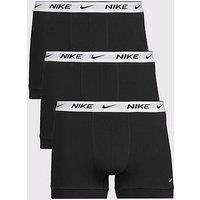 Nike Cotton Stretch 3 Pack Trunks - Black