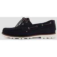 Tommy Hilfiger Hilifger Light Suede Boat Shoe - Navy