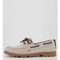 Tommy Hilfiger Hilifger Light Suede Boat Shoe - Beige