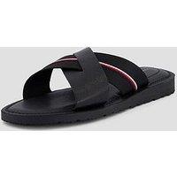 Tommy Hilfiger Core Lth Criss C Sandal - Black