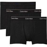 Calvin Klein Underwear Icon Cotton Stretch 3 Pack Relaxed Trunks - Black