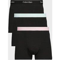 Calvin Klein Underwear Icon Cotton Stretch 3 Pack Relaxed Trunks - Black