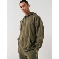 Tommy Hilfiger Arm Logo Full Zip Loungewear Hoodie - Dark Green