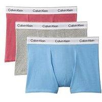 Calvin Klein Underwear Icon Cotton Stretch 3 Pack Relaxed Trunks - Assorted
