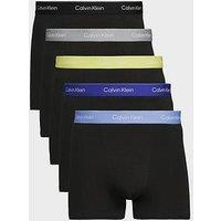 Calvin Klein Underwear Icon Cotton Stretch 5 Pack Relaxed Fit Trunks - Black
