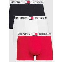 Tommy Hilfiger 3 Pack Heritage Cotton Badge Trunks - Assorted
