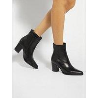 Dune London Paxten Smart Western Ankle Boots - Black
