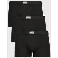 Tommy Hilfiger 3 Pack Heritage Tonal Flag Trunks - Black