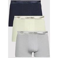 Calvin Klein Underwear Icon Cotton Stretch 3 Pack Shine Trunks - Assorted