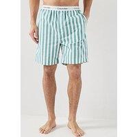 Calvin Klein Loungewear Striped Sleep Shorts - Blue