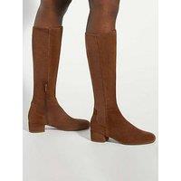 Dune London Tayla Smart Stretch Knee High Boots - Brown