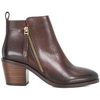 Dune London Paicing Side Zip Ankle Boots - Brown