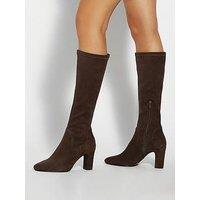 Dune London Simple Stretch Knee Boot - Brown