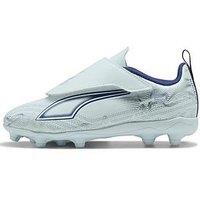 Puma Junior Ultra 6 Play Velcro Firm Ground Football Boots - Blue