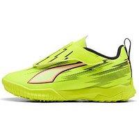 Puma Junior Ultra 6 Play Velcro Astro Turf Football Boots - Yellow
