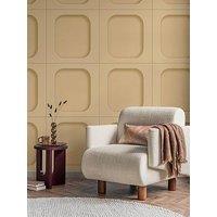 Fine Decor Sloane Panel Honey Wallpaper