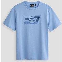 Ea7 Emporio Armani Boys Train Visibility Short Sleeve T-Shirt - Blue