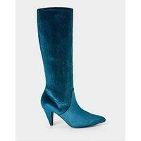 Joe Browns Divine Slouchy Velvet Boots - Teal