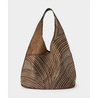 Joe Browns Sparkle Studded Boho Shoulder Bag - Brown