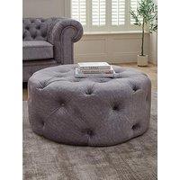 The Very Collection Laura Round Footstool - Grey