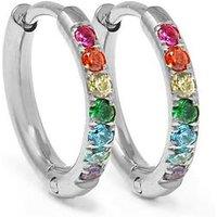 Say It With Rainbow Hug Earrings - Silver