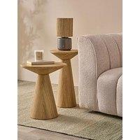 Michelle Keegan Home Sculpt Set Of 2 Side Tables - Oak
