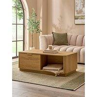 Michelle Keegan Home Sculpt 2 Drawer Coffee Table - Oak - Fsc Certified